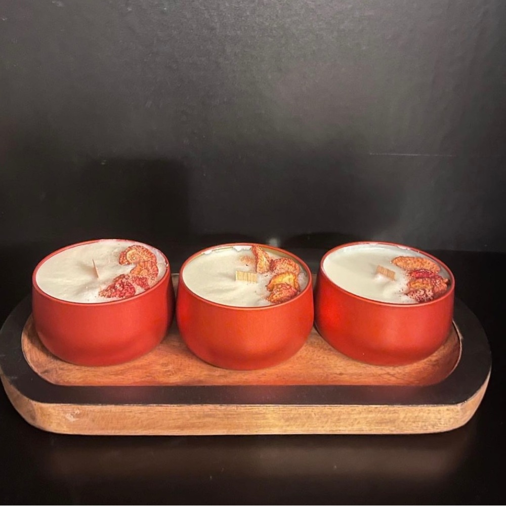 Handmade candles fresh apples,fresh grape, mango